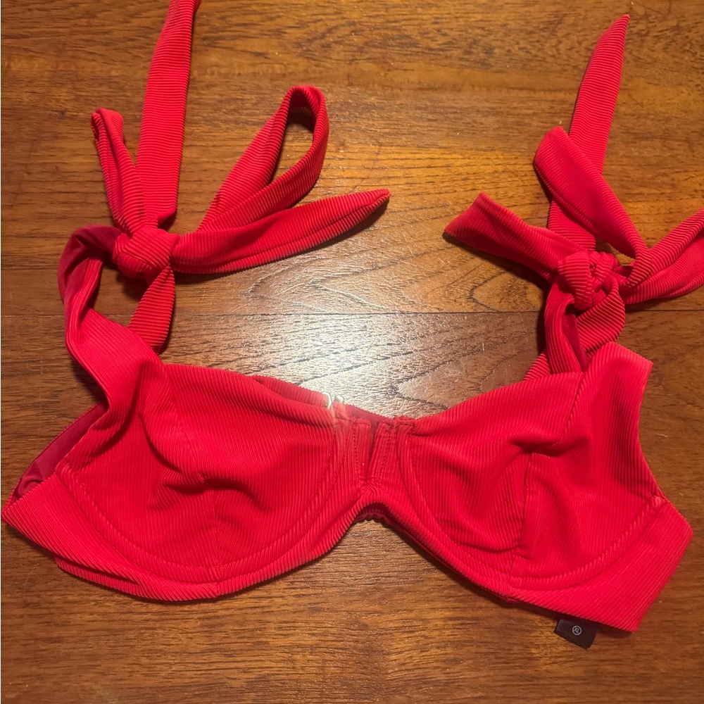 Beach Riot Red Bikini Top